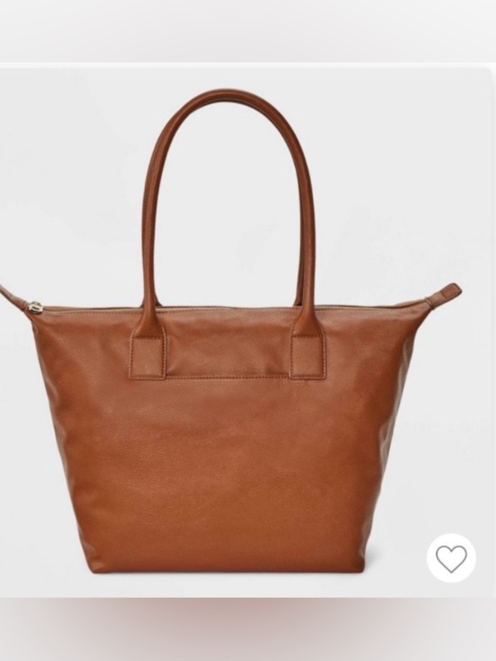Target Brown Faux Leather Tote Bag